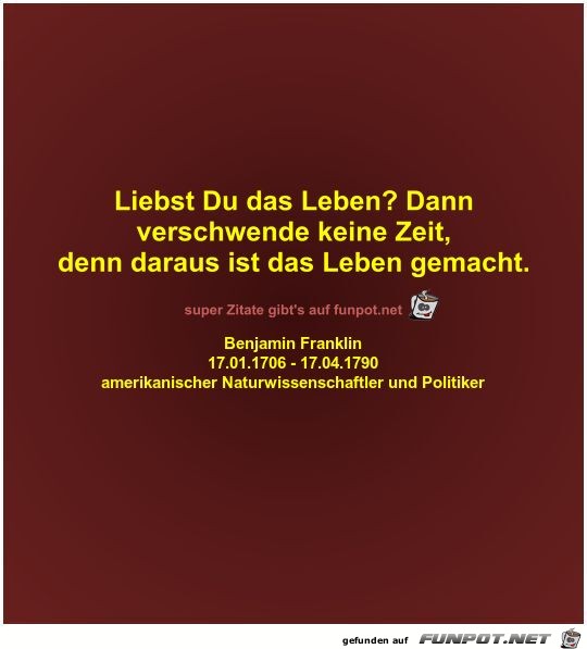 Liebst Du das Leben?