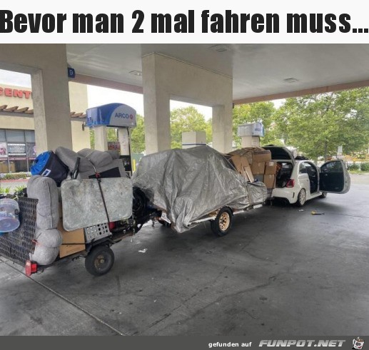 Nur nicht zweimal fahren