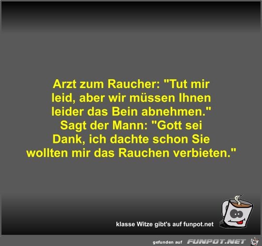 Arzt zum Raucher