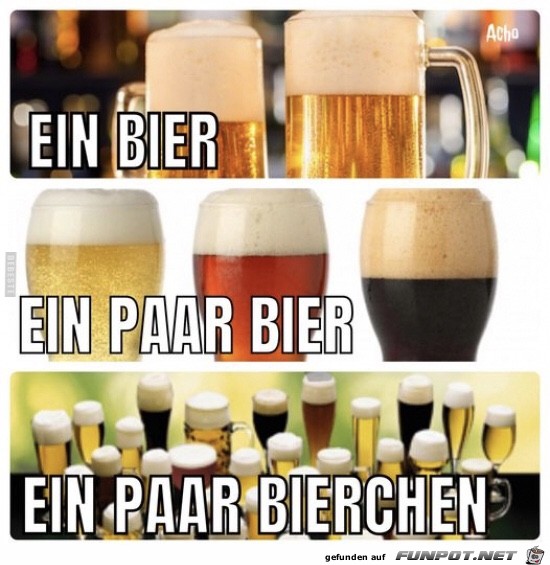 Steigerung von Bier