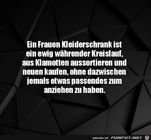 Ein Frauen-Kleiderschrank