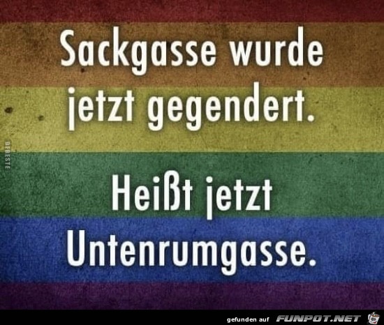 Gegenderte sackgasse