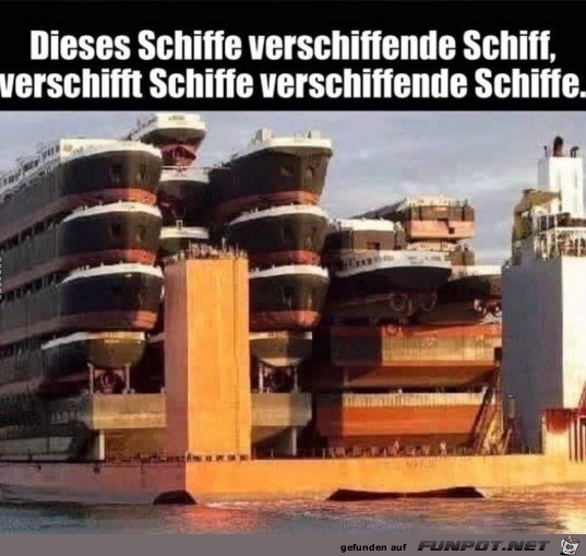 Ein verschiffendes Schiff