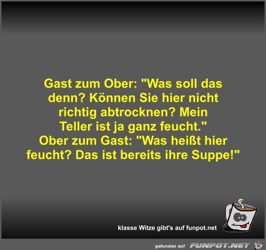 Gast zum Ober