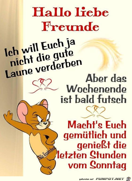 Hallo ihr lieben Freunde