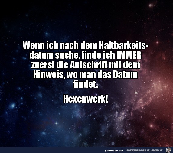 Das ist immer so