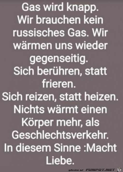 Gas wird knapp