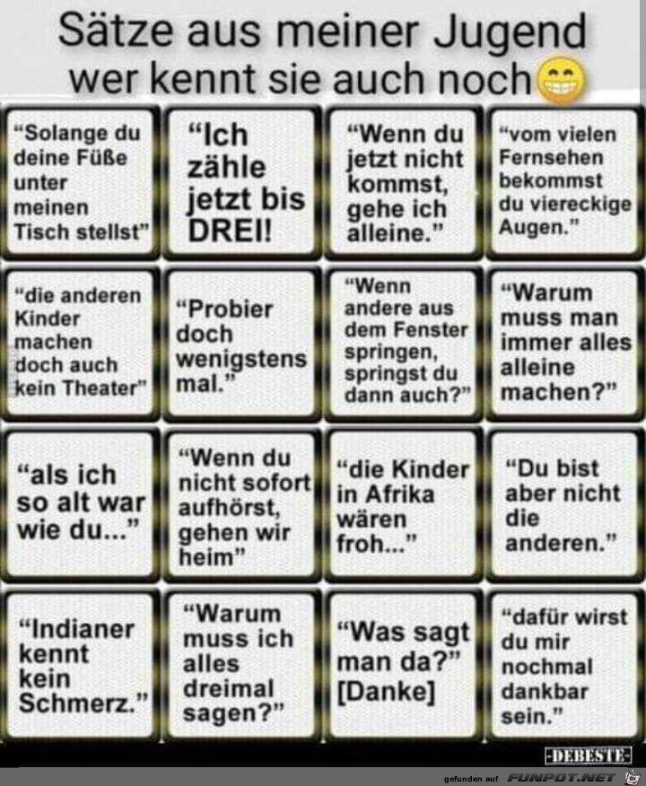 Wer kennt sie auch noch