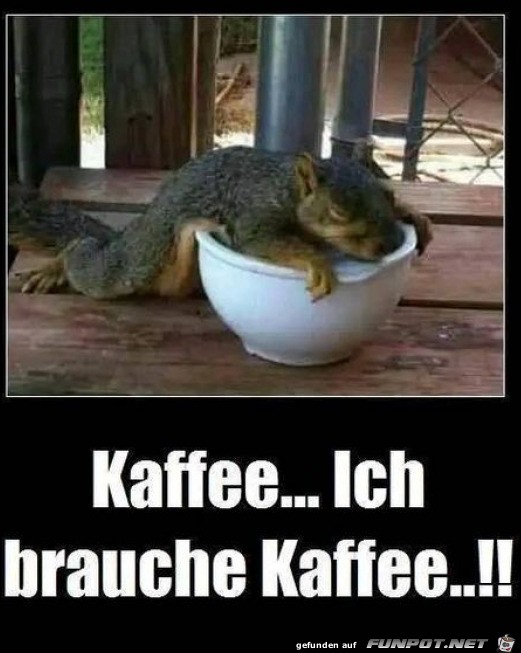 Ich brauche Kaffee