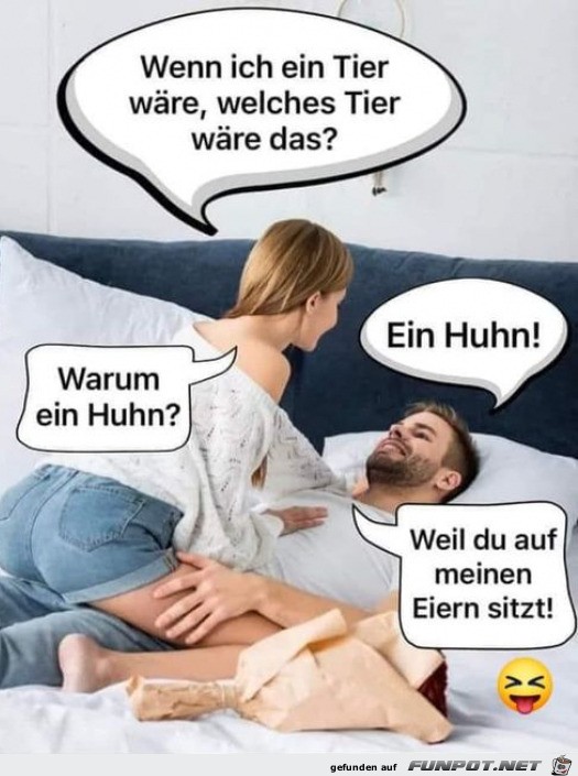 Du bist ein Huhn