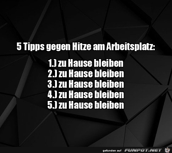 Tipps gegen Hitze