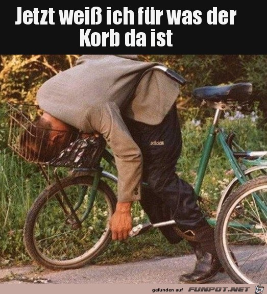 Dafr ist der Korb also da