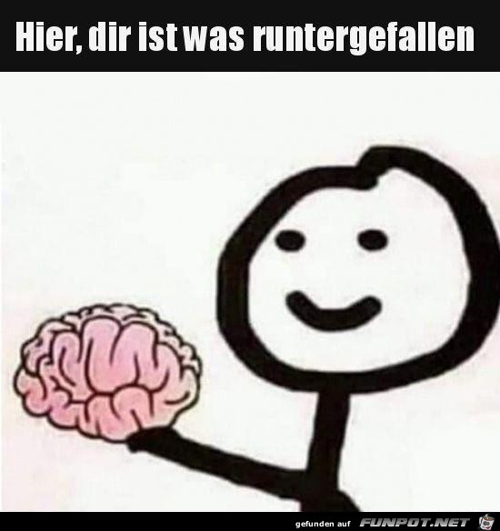 runtergefallen