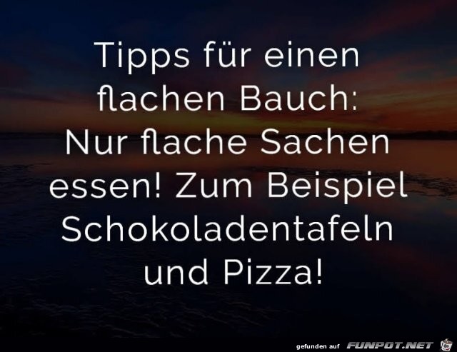 Flacher Bauch