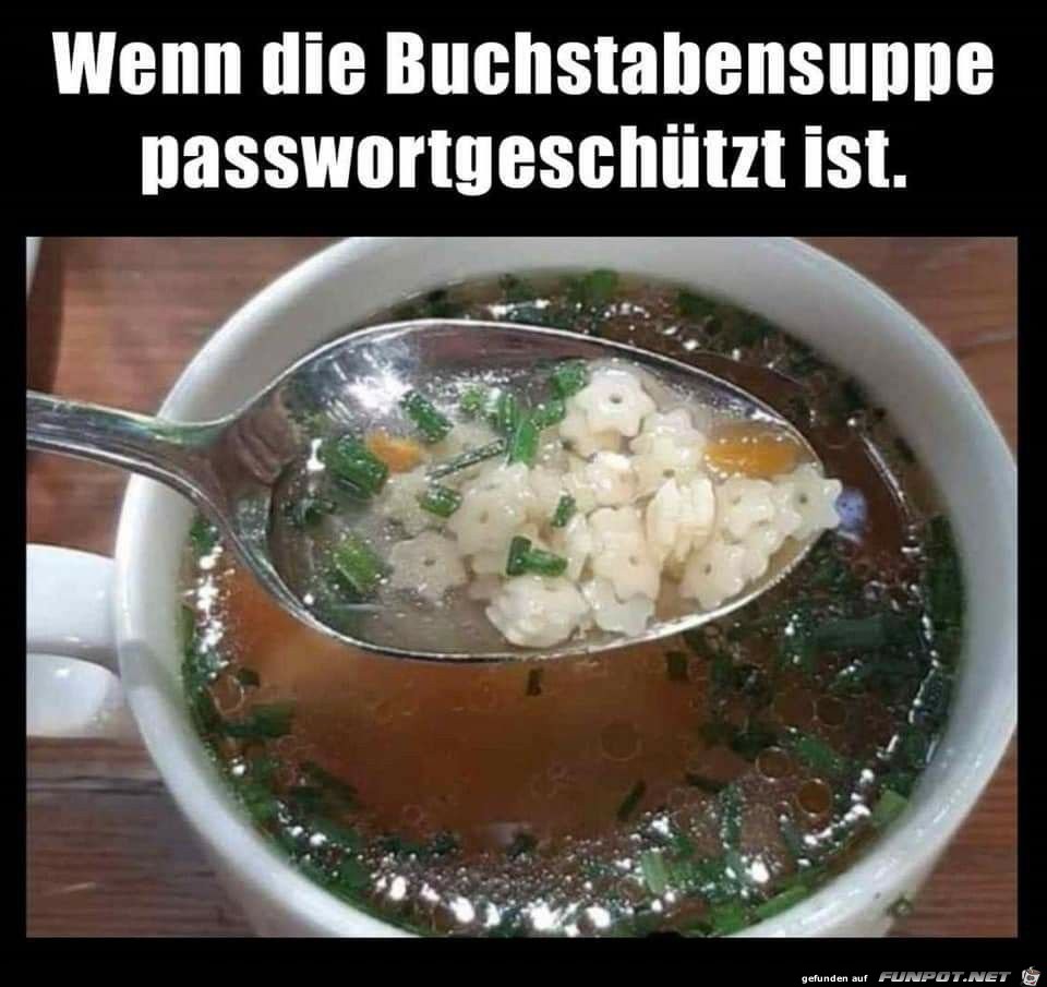 Passwortgeschtzte Buchstabensuppe