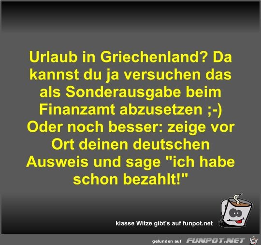 Urlaub in Griechenland?