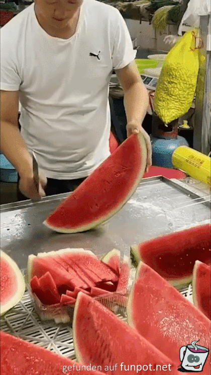 Schnell Melone schneiden