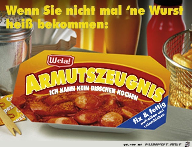 Currywurst als Armutszeugnis