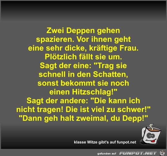 Zwei Deppen gehen spazieren