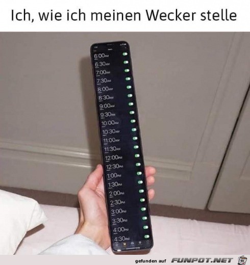 Den Wecker stellen