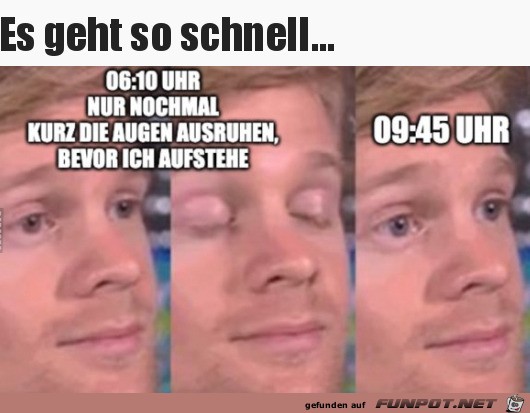 So schnell kann die Zeit vergehen