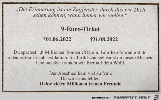 Das 9-Euro-Ticket