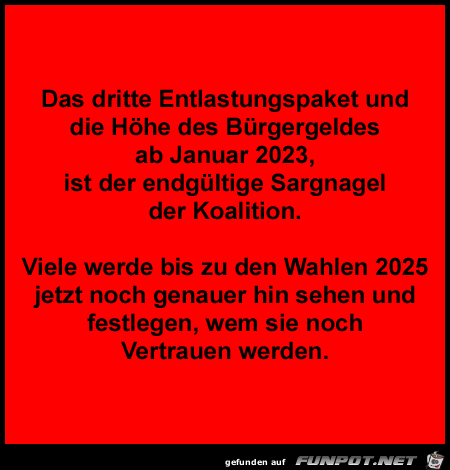 3. Sargnagel der Koalition