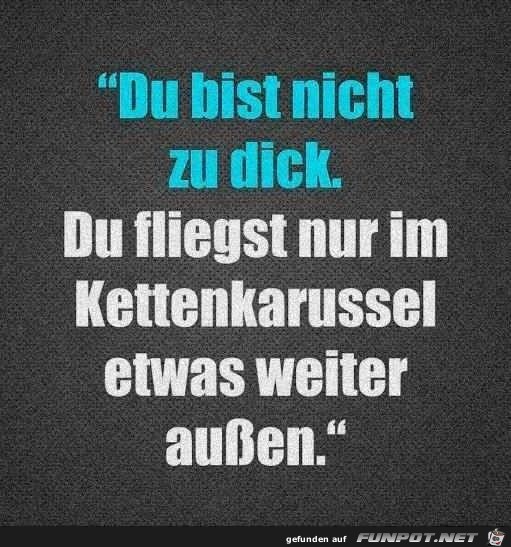 Nicht zu dick