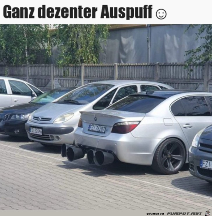 Dezenter Auspuff