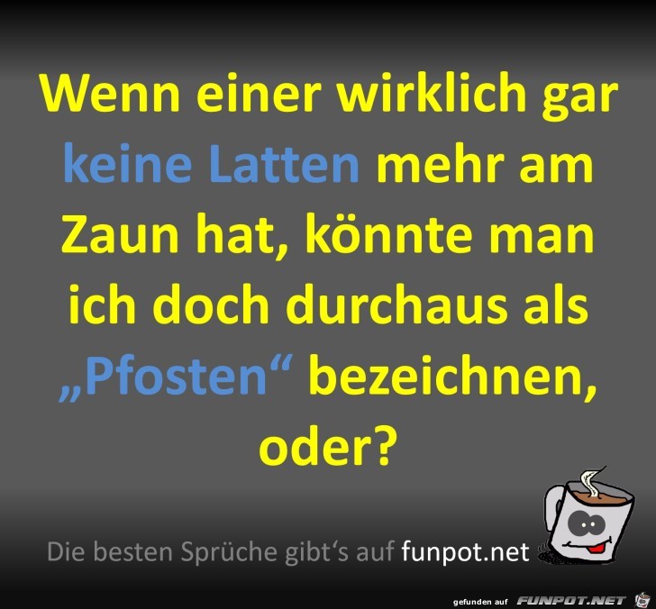 Ein Pfosten