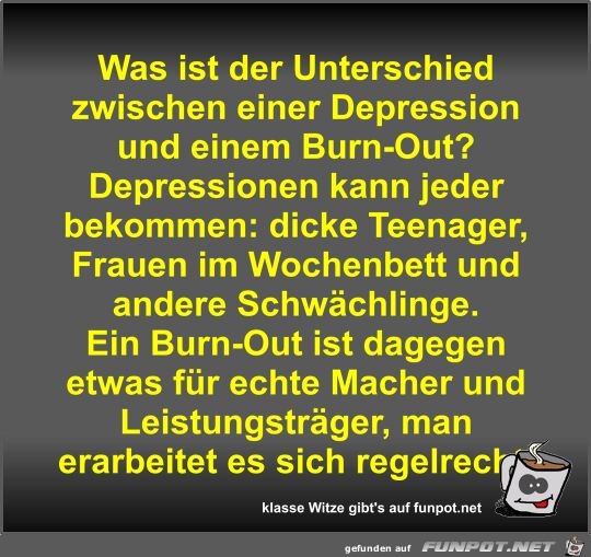 Was ist der Unterschied zwischen einer Depression und einem