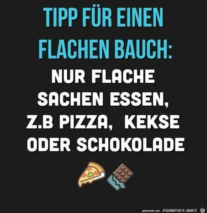 Flacher Bauch