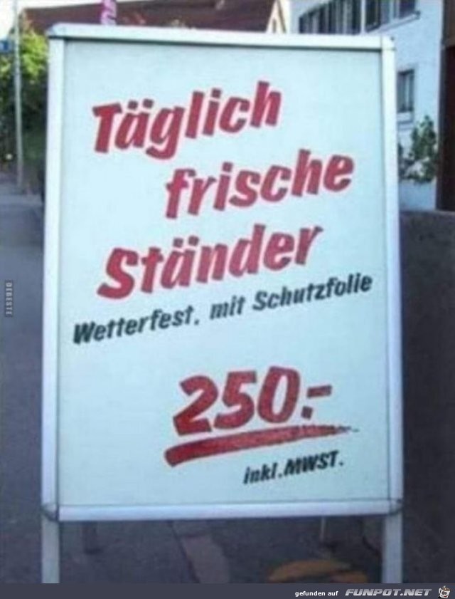 Frische Ständer Frische Ständer