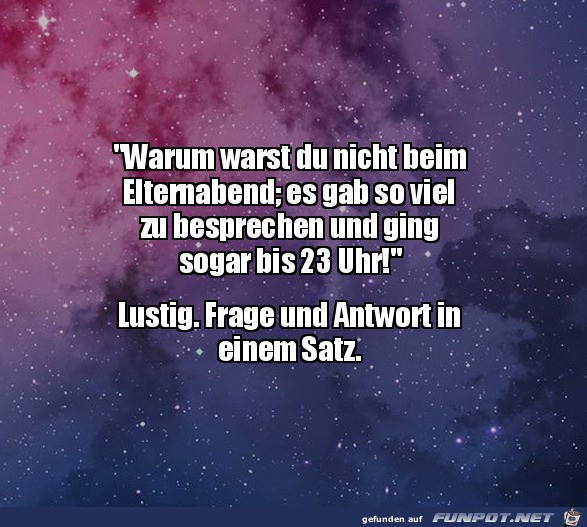 Frage und Antwort in einem