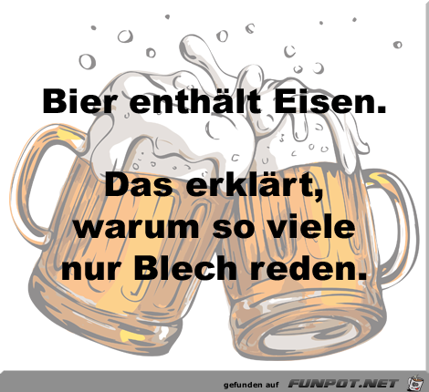 Bier enthlt Eisen