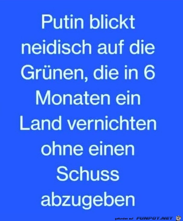 Putin blickt neidisch