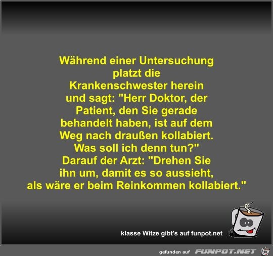 Whrend einer Untersuchung platzt die Krankenschwester...