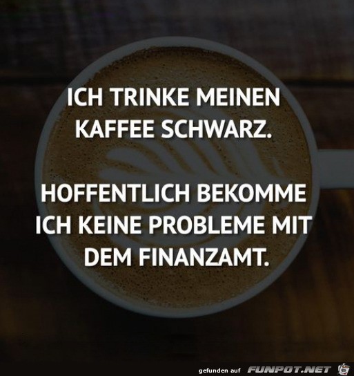 Kaffee schwarz trinken