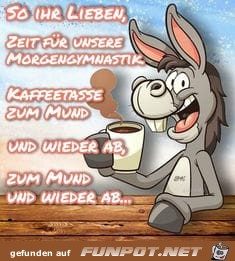 Kaffeetasse zum Mund