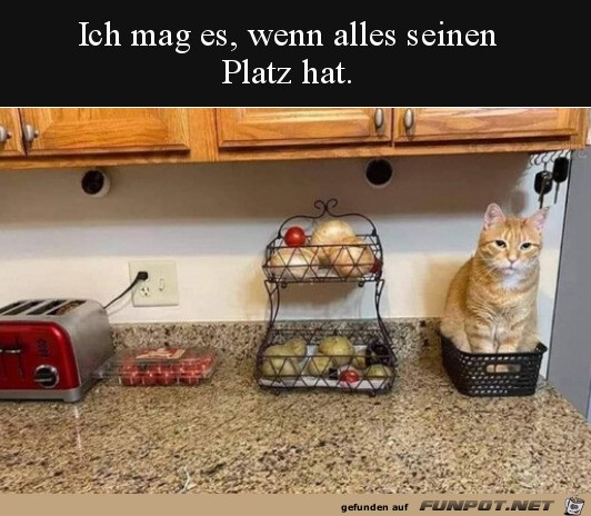 Alles hat seinen Platz