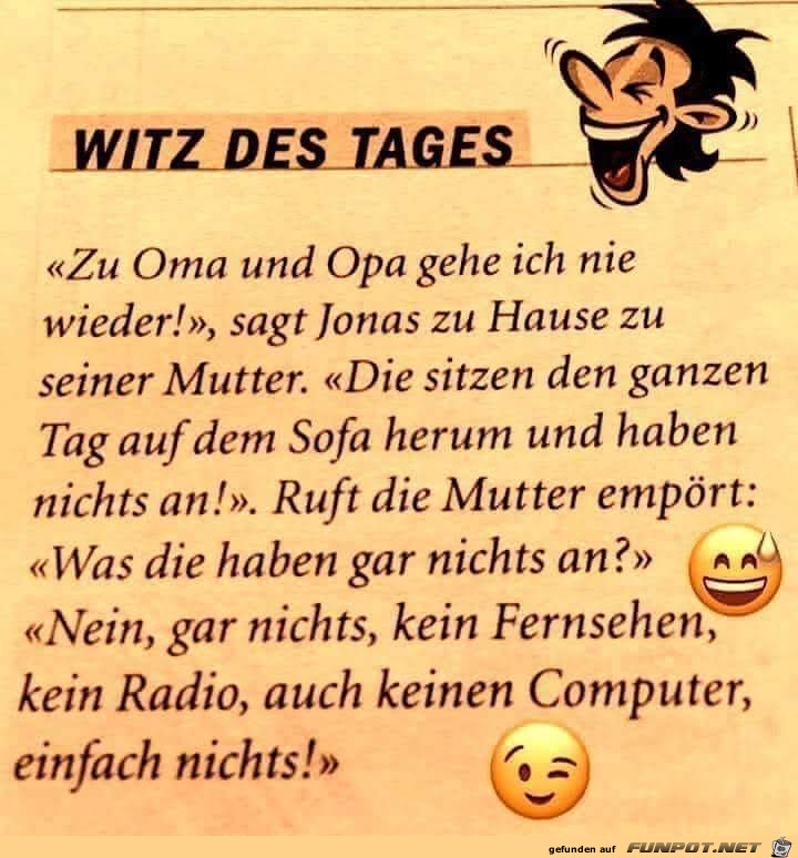 Witz des Tages