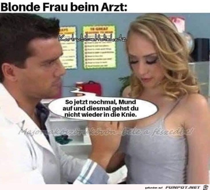 Blondine beim Arzt