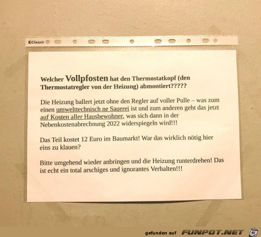 Ein Vollpfosten