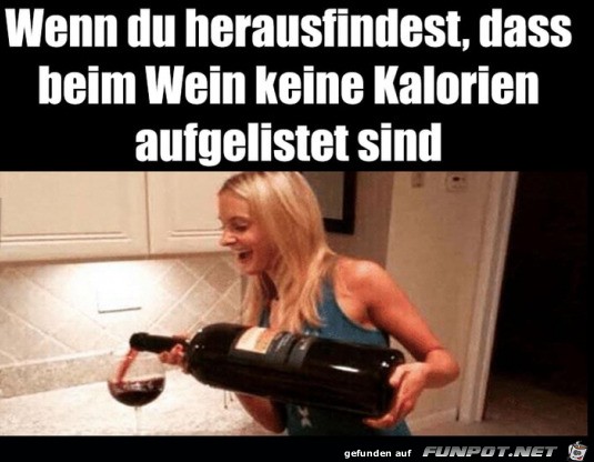 Wein hat keine Kalorien