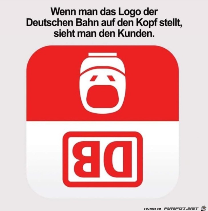 Logo auf den Kopf gestellt