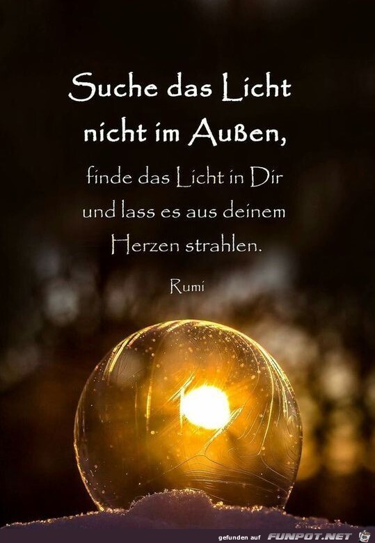 Suche das Licht nicht im Aussen