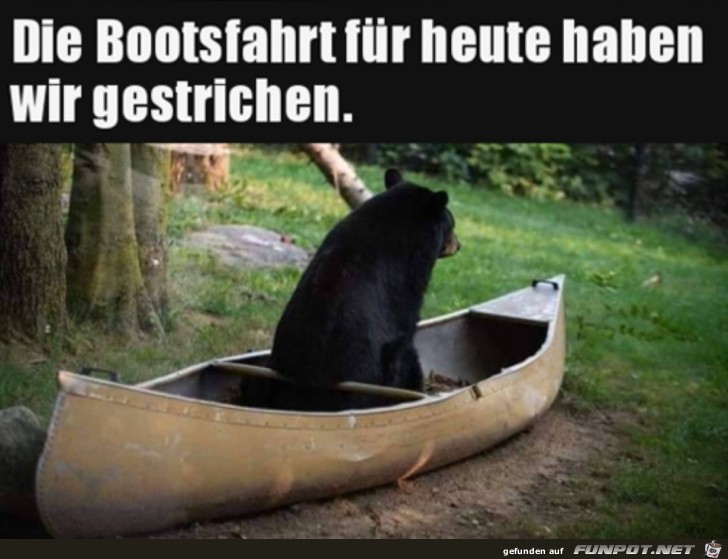 Bootsfahrt abgesagt