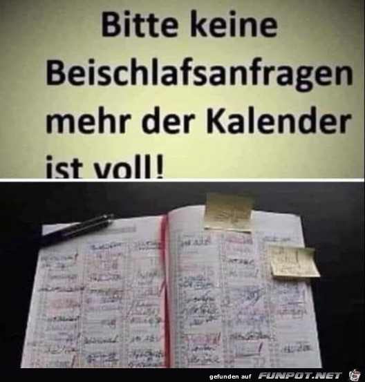 Kalender ist voll