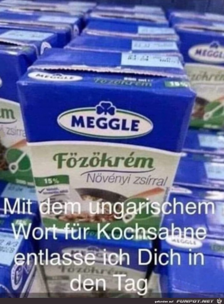 Kochsahne auf ungarisch