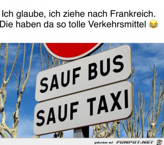 Tolle Verkehrsmittel in Frankreich